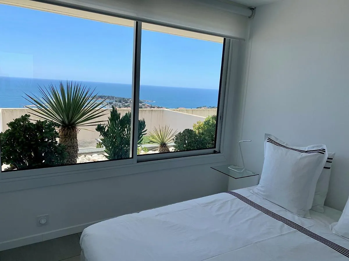 Design Apartment - Pool, Large Terrace And Panoramic Views Of Mediterranean Bandol